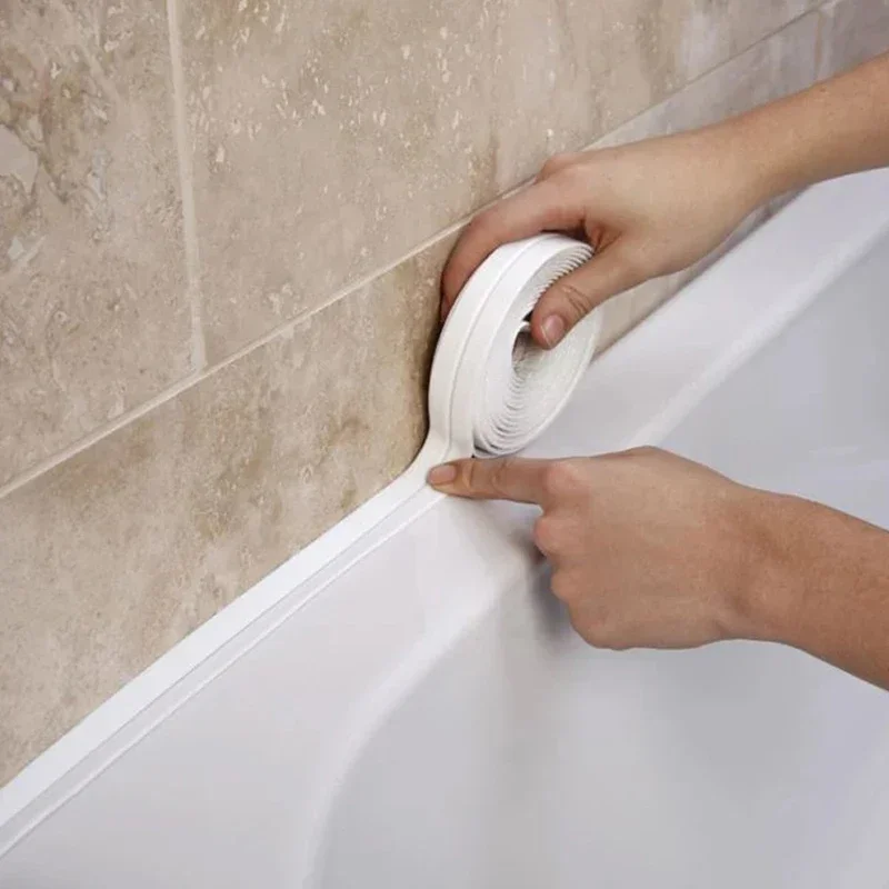 Commercial Kitchen Wall Panels - 1 ม้วนเทปกันน้ํา PVC เทปปิดผนึกเคาน์เตอร์ครัวอ่างล้างจานอ่างอาบน้ําห้องน้ําห้องน้ําและชั้นสติ๊กเกอร์ติดผนัง
