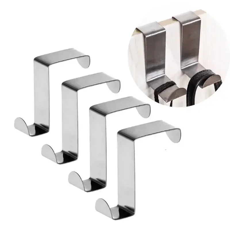 Commercial Kitchen Utensil Holder - Z-Shaped ห้องน้ําโดยตะขอสแตนเลสโดยด้านหลังแขวนพวงกุญแจ Coat Hook Home KITCHEN