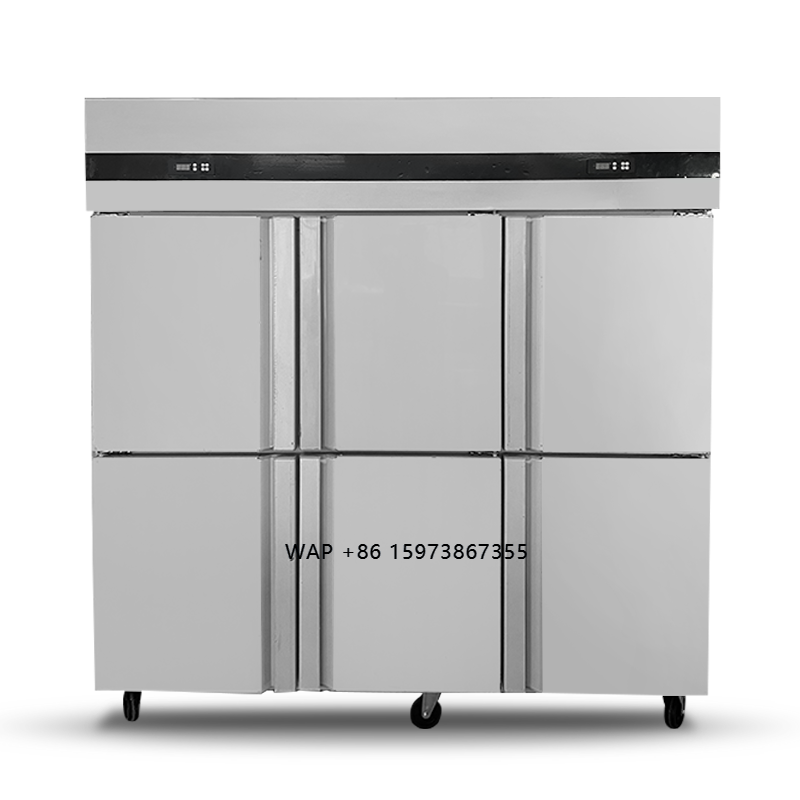 Commercial Kitchen Door - ตู้แช่เย็นแบบตั้งอิสระ 6 ประตู ขนาดใหญ่ คุณภาพสูง สำหรับใช้ในเชิงพาณิชย์