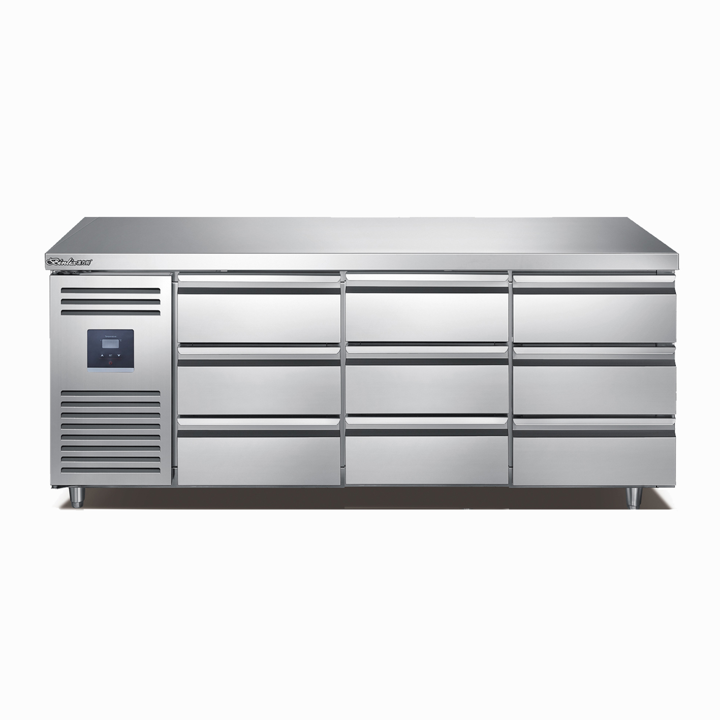 Refrigerated Display Case - ตู้แช่เย็นแบบปรับได้พร้อมลิ้นชักสแตนเลส 6/9 ชั้น ระบบทำความเย็นแบบ Air Direct