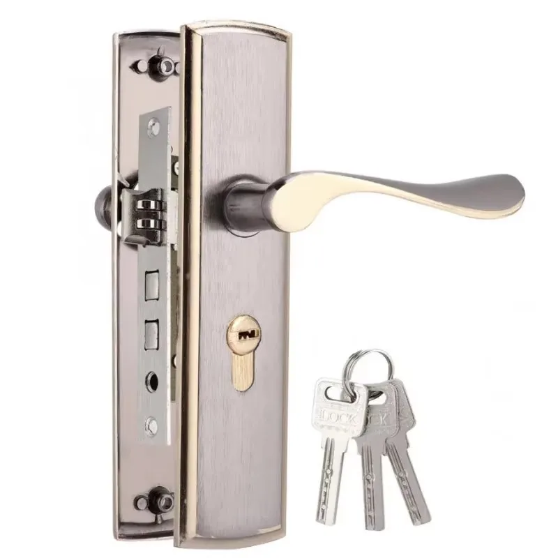 Commercial Kitchen Door - กุญแจล็อคมือจับประตูสีทองล็อคประตูบ้านเงียบล็อคภายในกุญแจปลดล็อคสำหรับประตูความปลอดภัยในบ้านภายในห้องนอนห้องนั่งเล่นห้องครัว