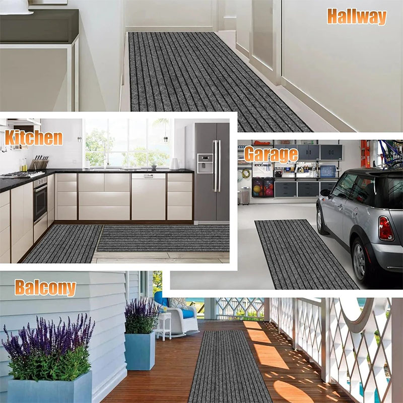 Commercial Kitchen Door - พรมลายทางสีทึบ พรมเช็ดเท้าห้องครัว พรมปูพื้น ตกแต่งห้อง พรมกันลื่นแบบมีกาวในตัว ตกแต่งบ้าน