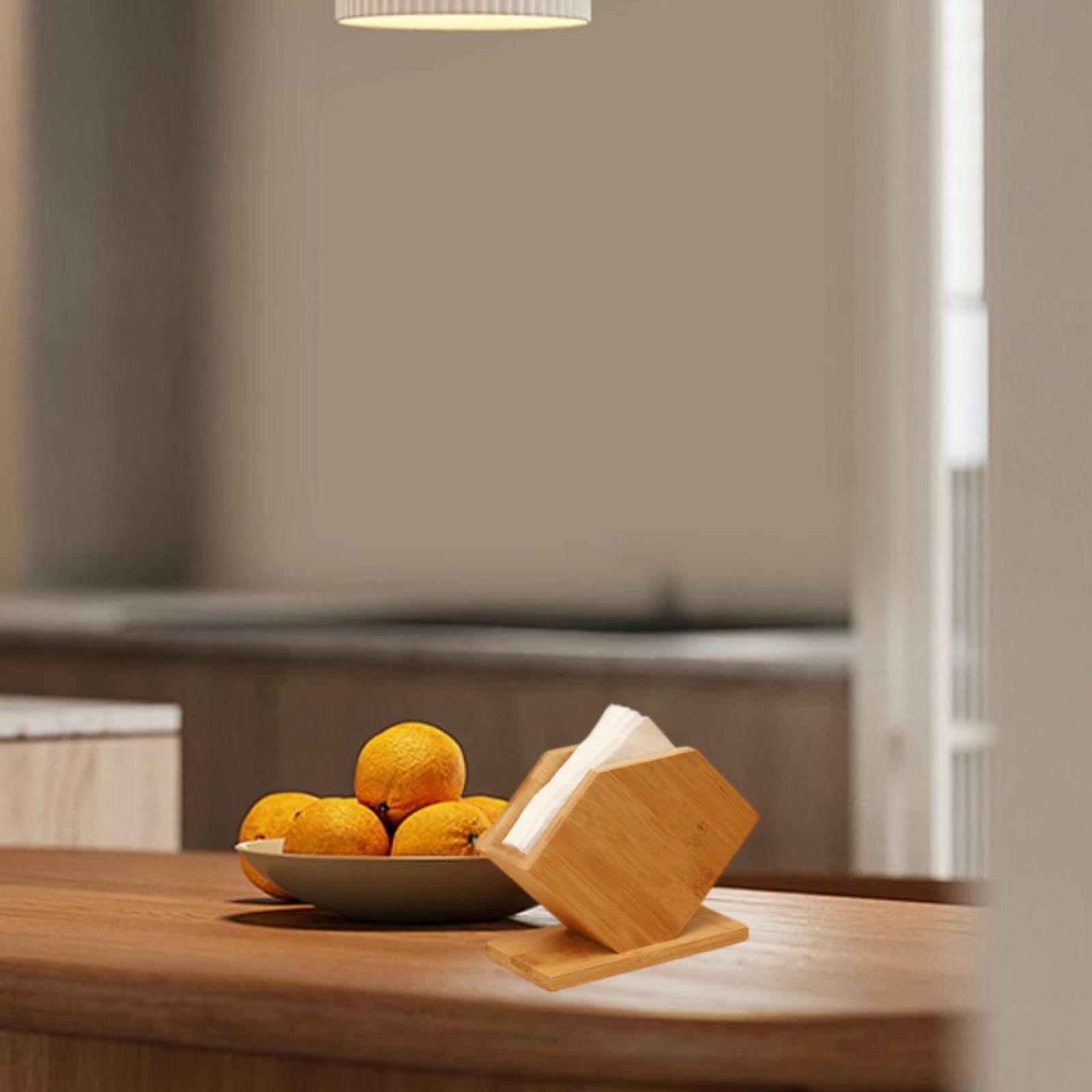 Commercial Kitchen Tables - กล่องใส่กระดาษทิชชูทรงลูกบาศก์แบบตั้งพื้น ทำจากไม้ไผ่ สำหรับใช้ในบ้าน ห้องครัว โต๊ะอาหาร ตกแต่ง