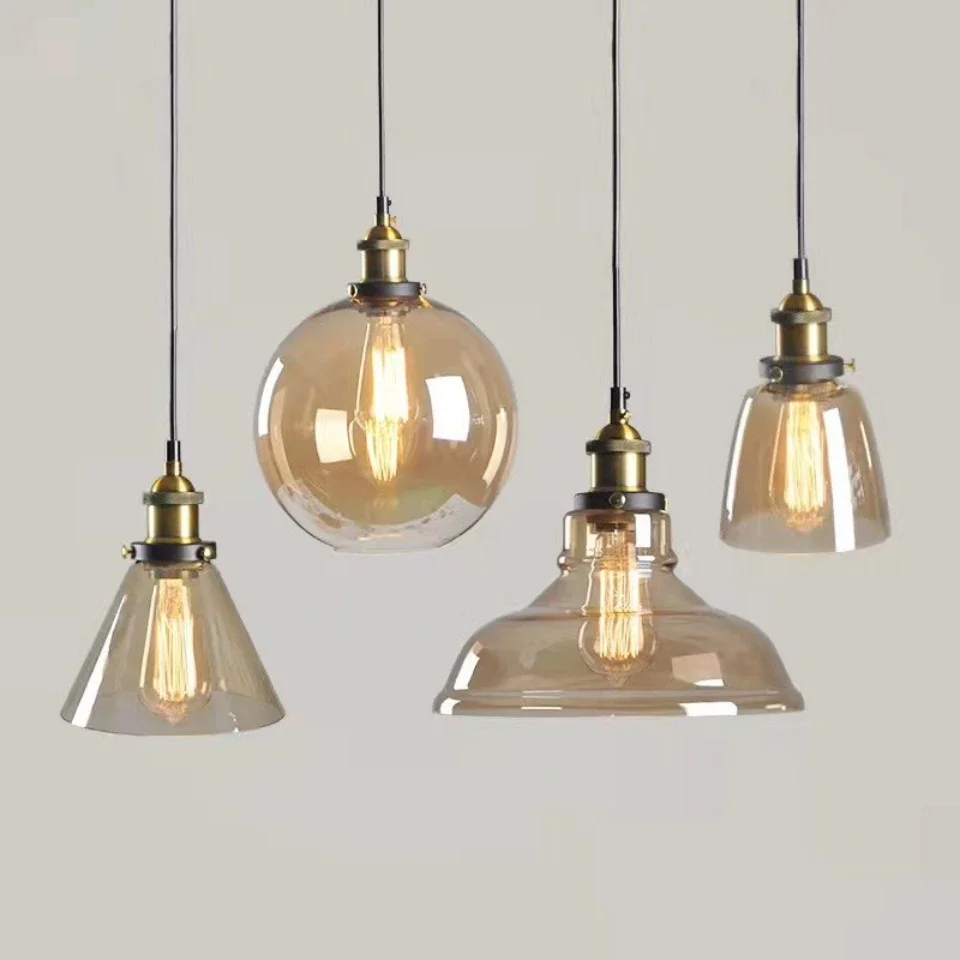 Commercial Kitchen Light - โคมไฟระย้าแก้วสไตล์วินเทจสไตล์นอร์ดิกสำหรับร้านอาหารไฟเชิงพาณิชย์ตกแต่งบ้านห้องนั่งเล่นโคมระย้าในครัว