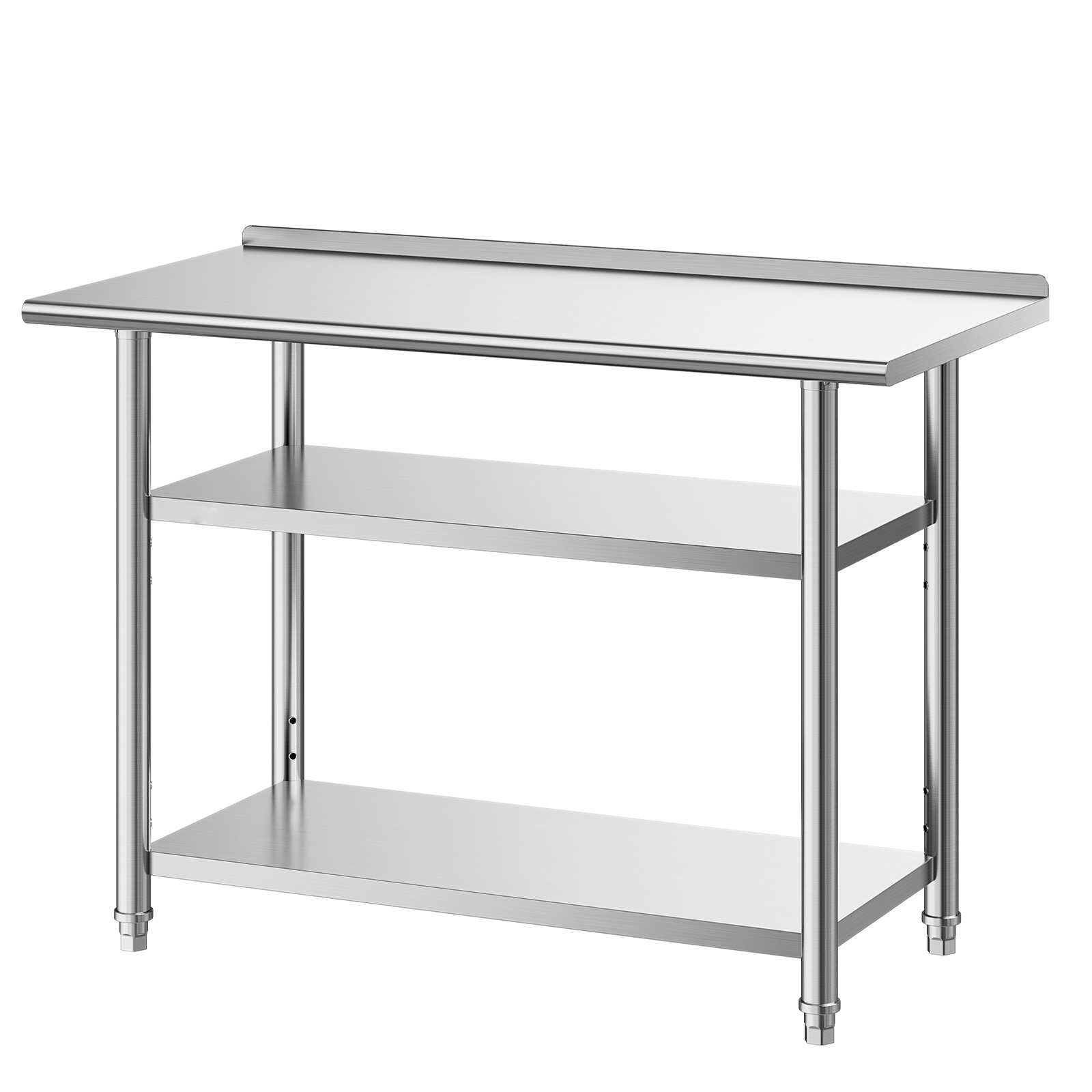 Commercial Kitchen Tables - โต๊ะทำงานสแตนเลส SucceBuy ขนาด 24x48 นิ้ว พร้อมชั้นวาง