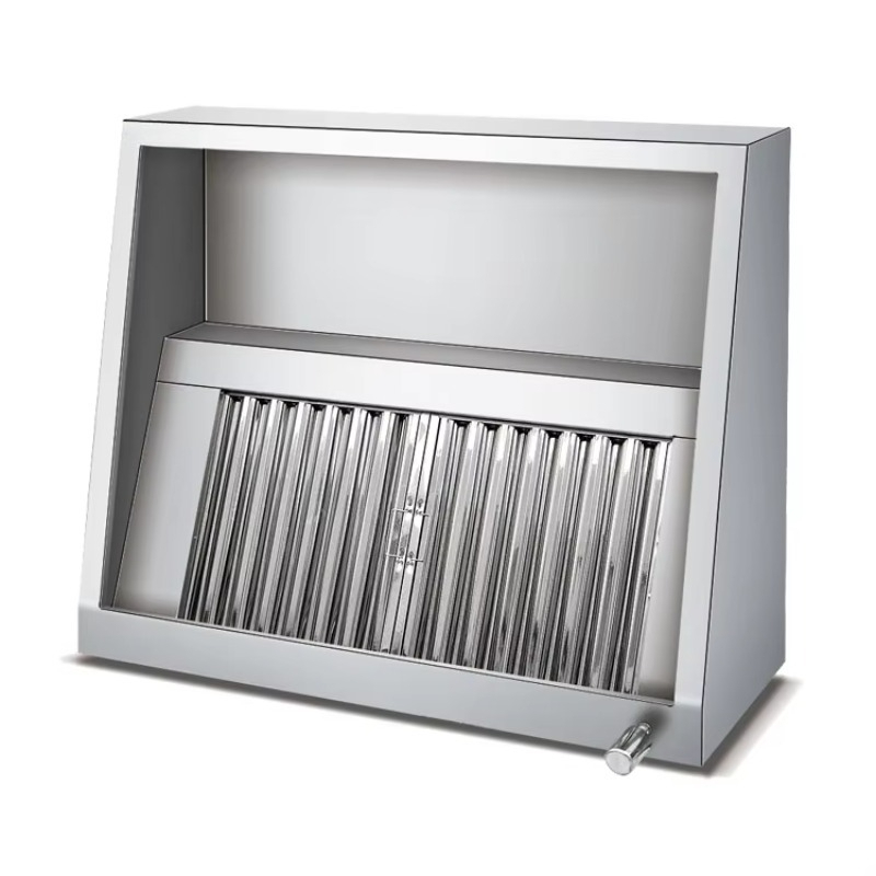 Commercial Kitchen Range Hood - เครื่องดูดควันครัวสแตนเลสสำหรับงานพาณิชย์ ขนาดสั่งทำพิเศษ ความเร็ว 21 เมตร/นาที ระบบไฟฟ้า