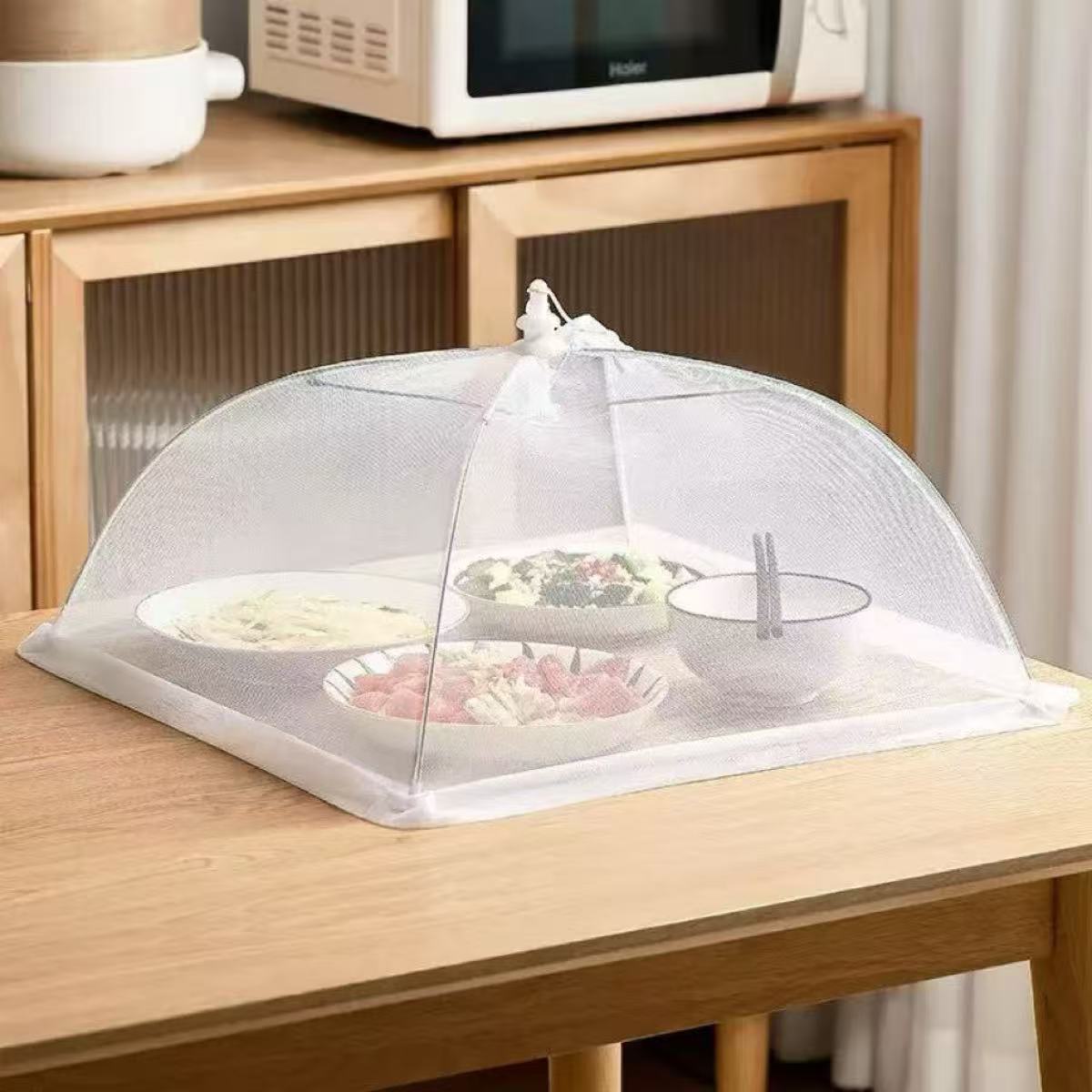 Commercial Kitchen Tables - ตาข่ายคลุมอาหารแบบพับได้ ล้างทำความสะอาดได้ ป้องกันแมลง ป้องกันแมลงวัน คลุมจาน ชาม