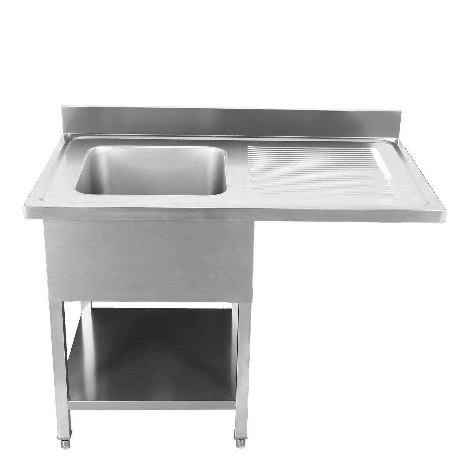 Commercial Kitchen Tables - โต๊ะทำงานสแตนเลส อ่างล้างจานครัวเชิงพาณิชย์ อ่างล้างจานเหล็ก ปากีสถาน พร้อมที่วางจาน