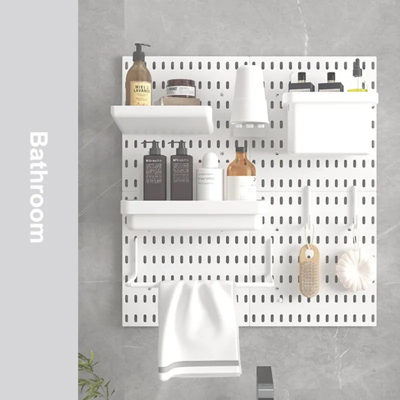 Commercial Kitchen Utensil Holder - ใหม่ DIY Pegboard อุปกรณ์เสริมแขวนชั้นวาง Hooks Wall