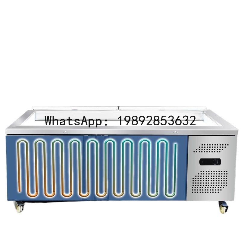 Refrigerated Display Case - ตู้แช่โชว์อาหารทะเลแบบมีละอองน้ำแข็ง ตู้แช่แข็งแบบสั่งทำพิเศษ ตู้แช่แบบสองอุณหภูมิ