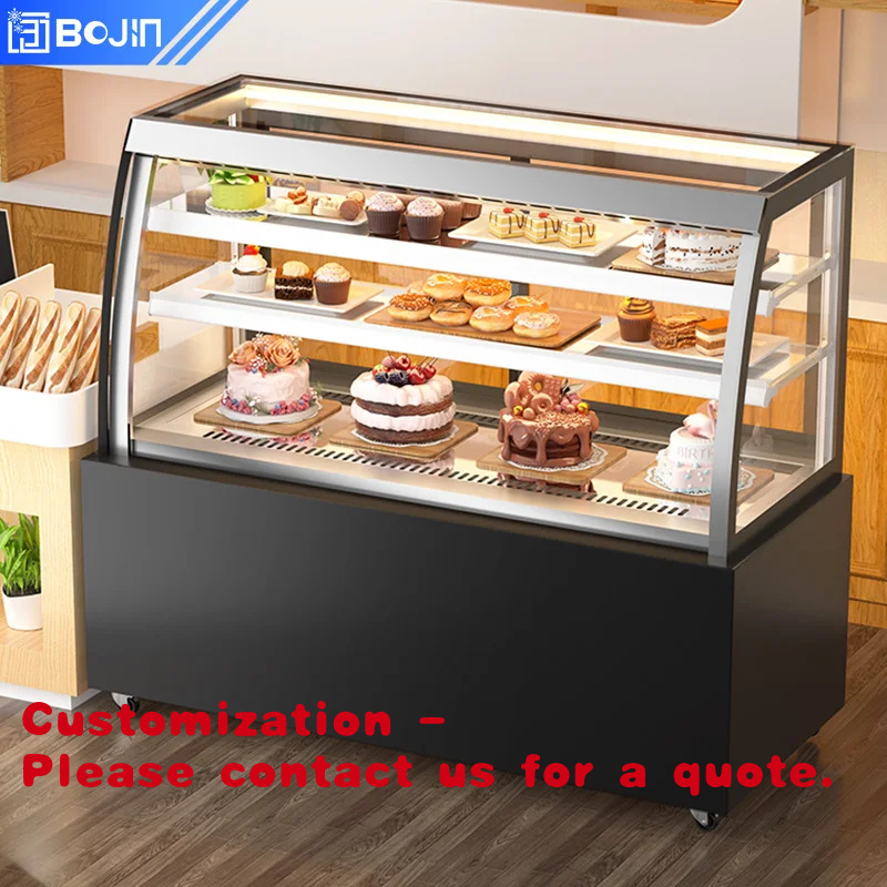 Refrigerated Display Case - ตู้แช่เบเกอรี่แบบมีกระจกสำหรับแสดงสินค้า คัสตอม โบจิน, ตู้โชว์ขนมปัง เค้ก ขนมอบ