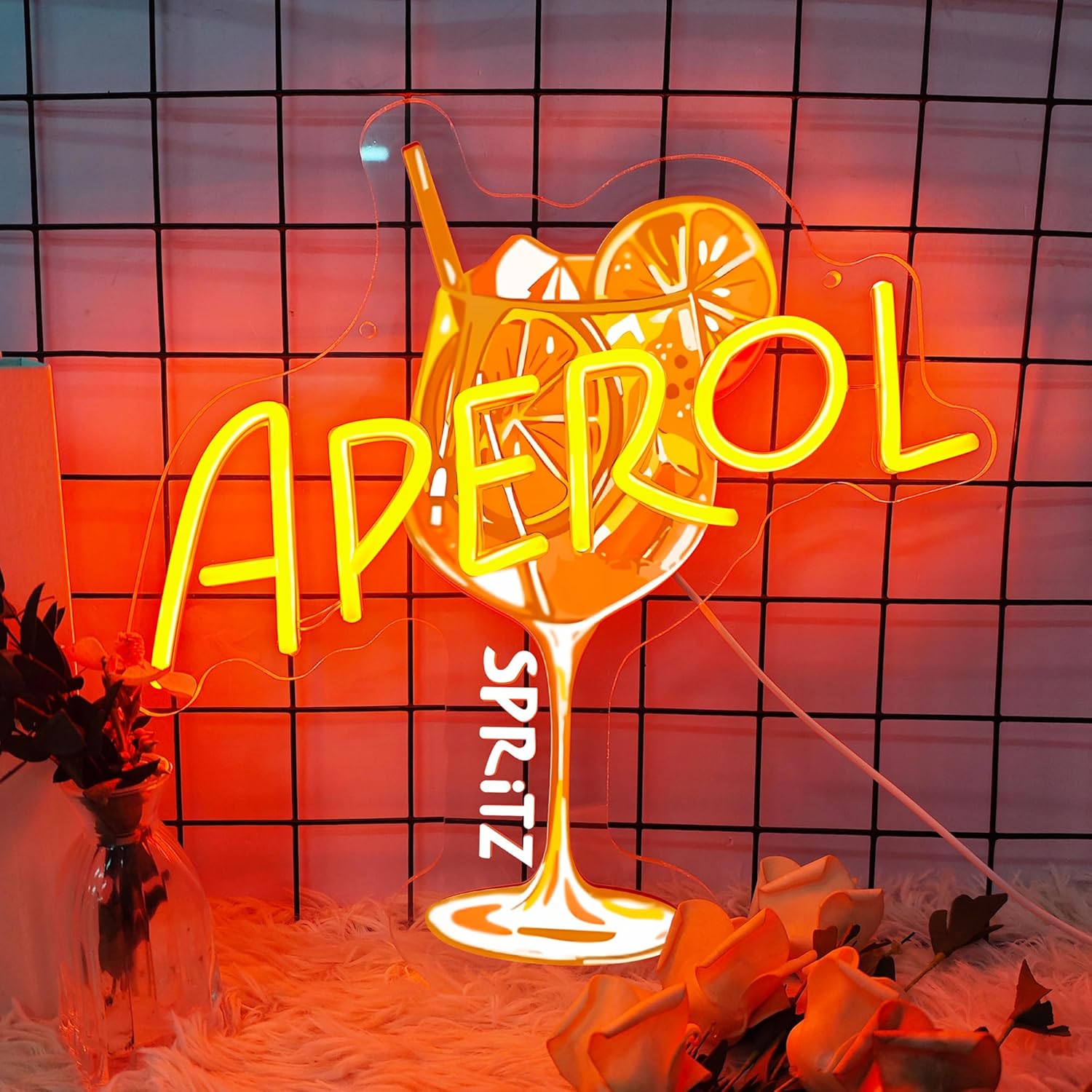 Commercial Kitchen Light - ป้ายไฟนีออน Aperol Spritz ไฟ LED สำหรับตกแต่งบ้าน