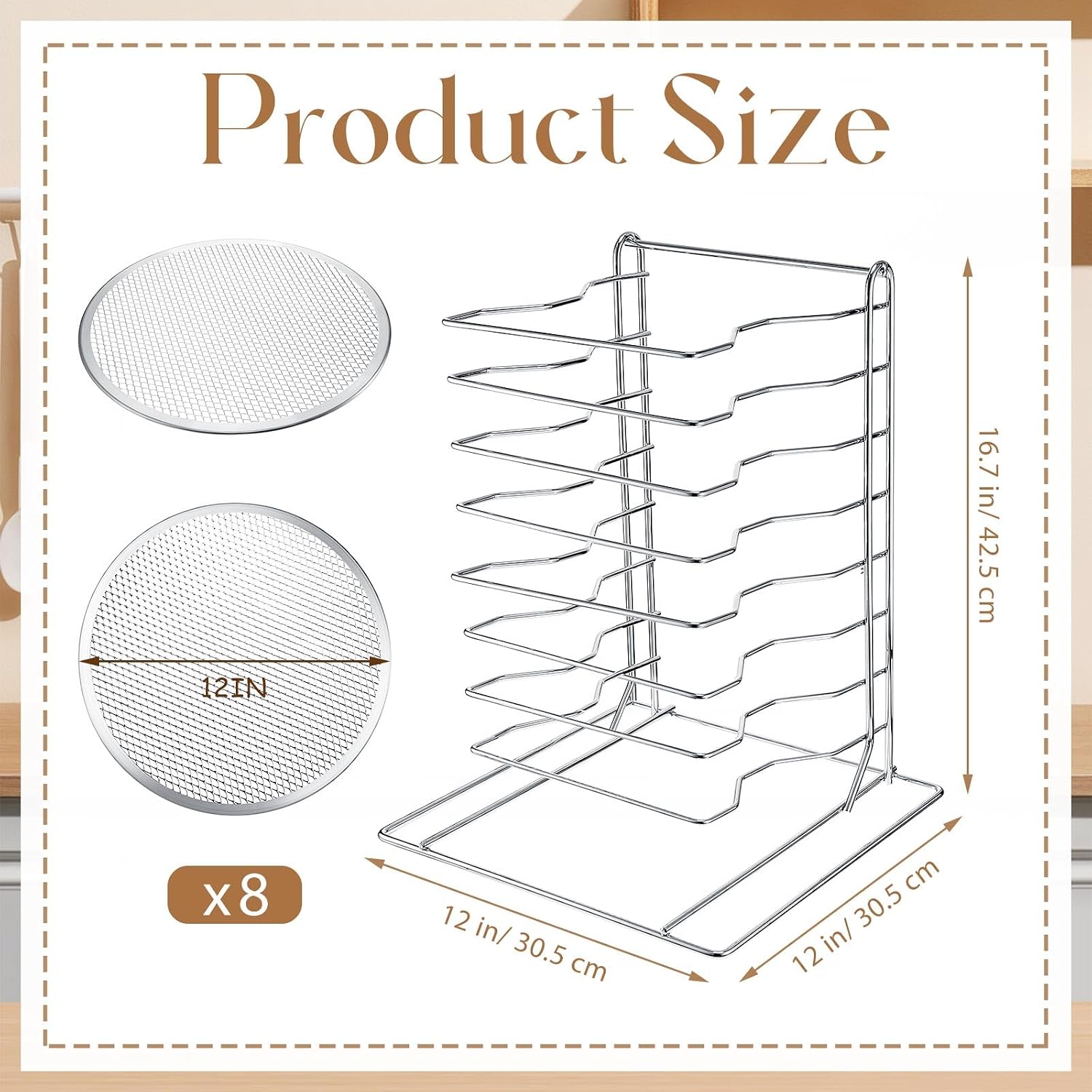 ชั้นวางพิซซ่า 8 ชั้น พร้อมถาดอ - Commercial Kitchen Rack บทวิจารณ์และราคา