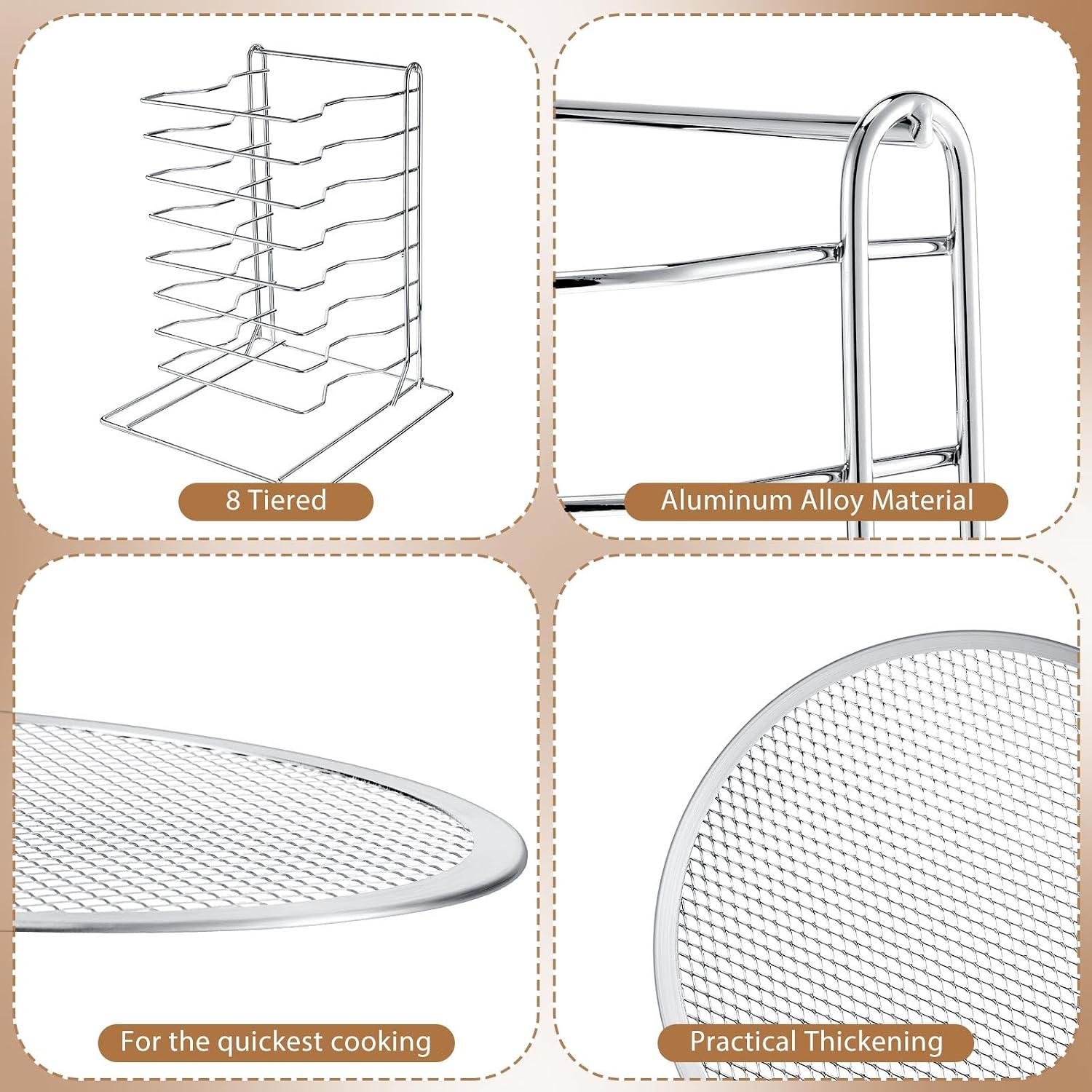 ชั้นวางพิซซ่า 8 ชั้น พร้อมถาดอ - Commercial Kitchen Rack บทวิจารณ์และราคา