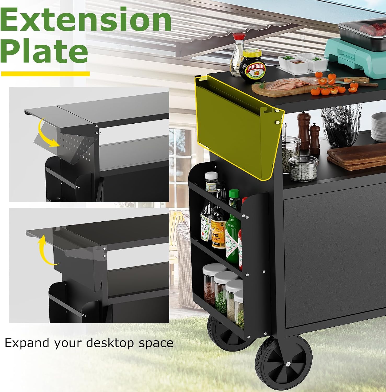 รถเข็นปิ้งย่างกลางแจ้งพร้อมโต๊ - Commercial Kitchen Tables บทวิจารณ์และราคา