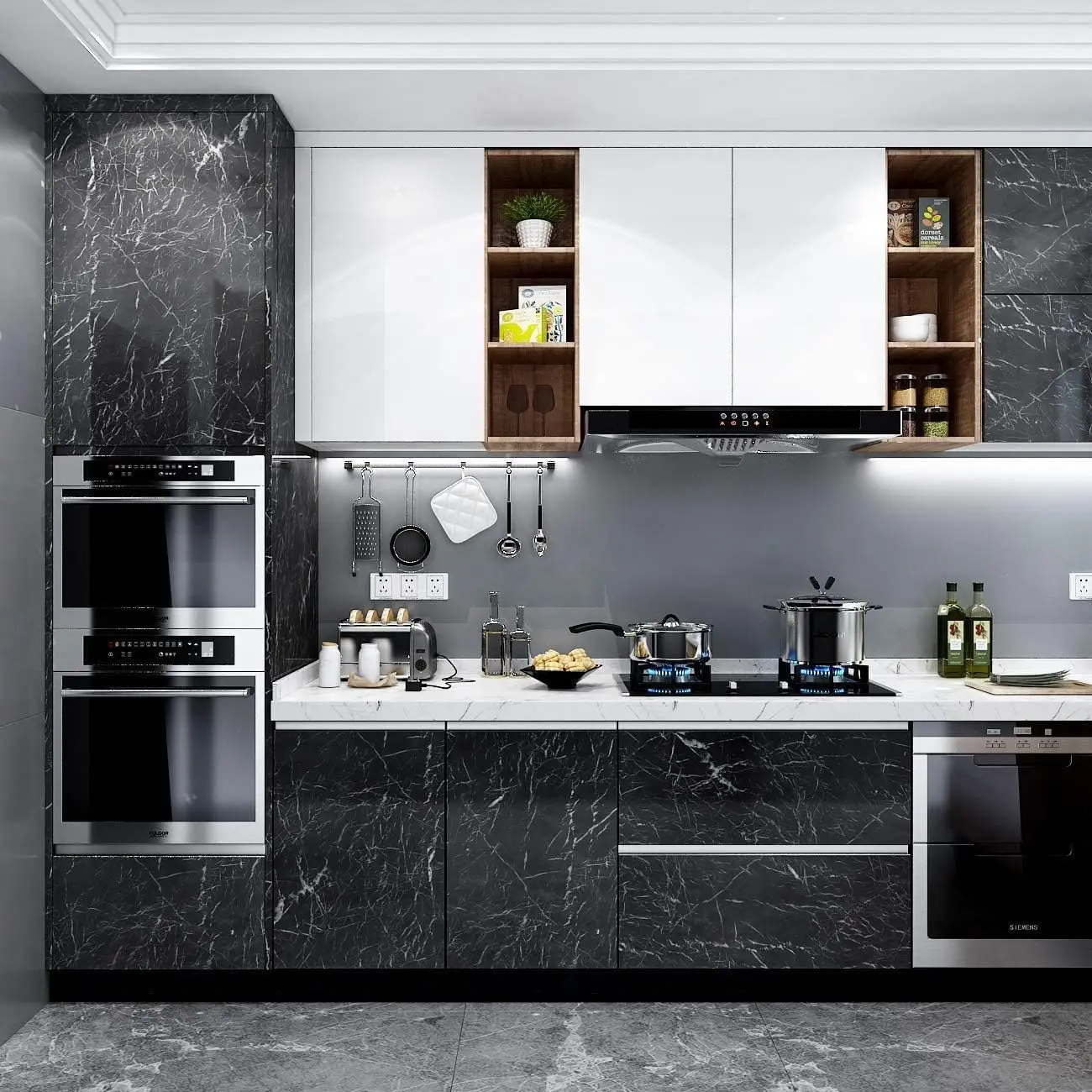 Self adhesive Wallpaper ม้วนหิ - Commercial Kitchen Wall Panels บทวิจารณ์และราคา