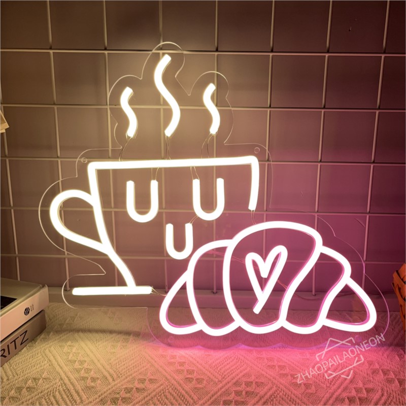 กาแฟขนมปังป้ายนีออน Croissant  - Commercial Kitchen Light บทวิจารณ์และราคา