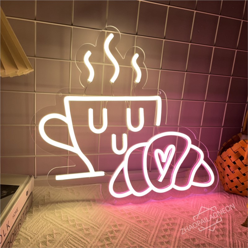 กาแฟขนมปังป้ายนีออน Croissant  - Commercial Kitchen Light บทวิจารณ์และราคา