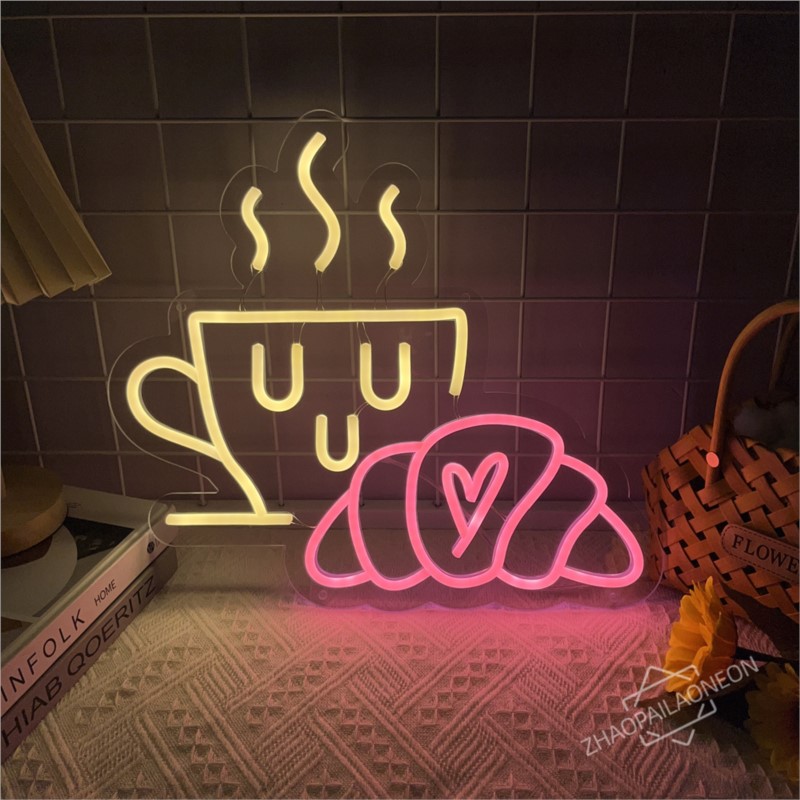 กาแฟขนมปังป้ายนีออน Croissant  - Commercial Kitchen Light บทวิจารณ์และราคา