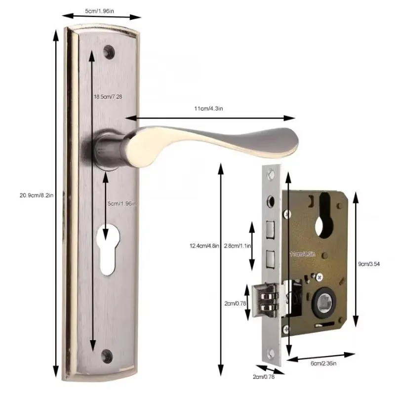 กุญแจล็อคมือจับประตูสีทองล็อคป - Commercial Kitchen Door บทวิจารณ์และราคา