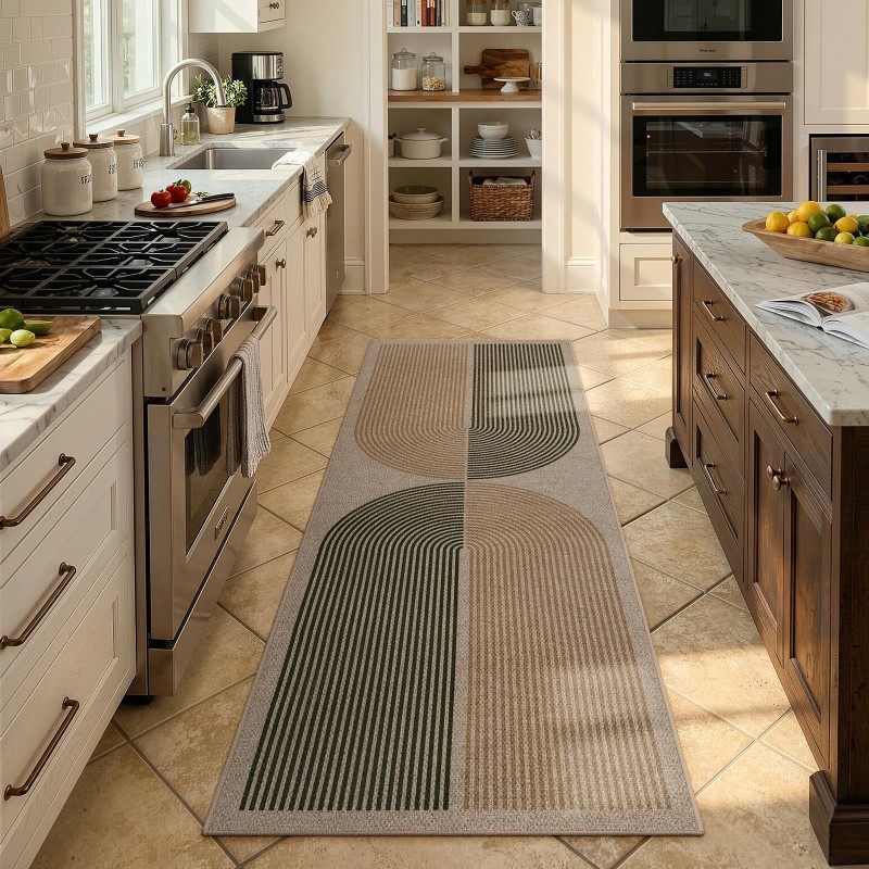 พรมอาร์ตเดโค พรมพื้นหลังสีเขีย - Commercial Kitchen Background บทวิจารณ์และราคา
