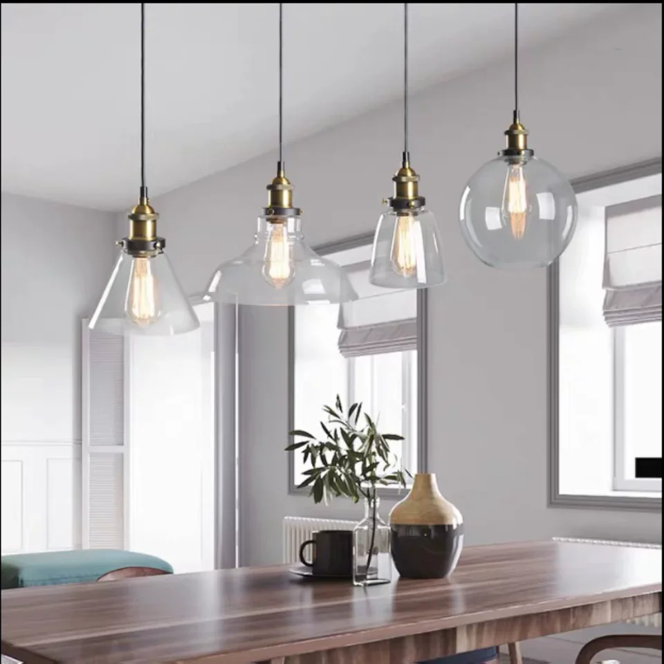 โคมไฟระย้าแก้วสไตล์วินเทจสไตล์ - Commercial Kitchen Light บทวิจารณ์และราคา