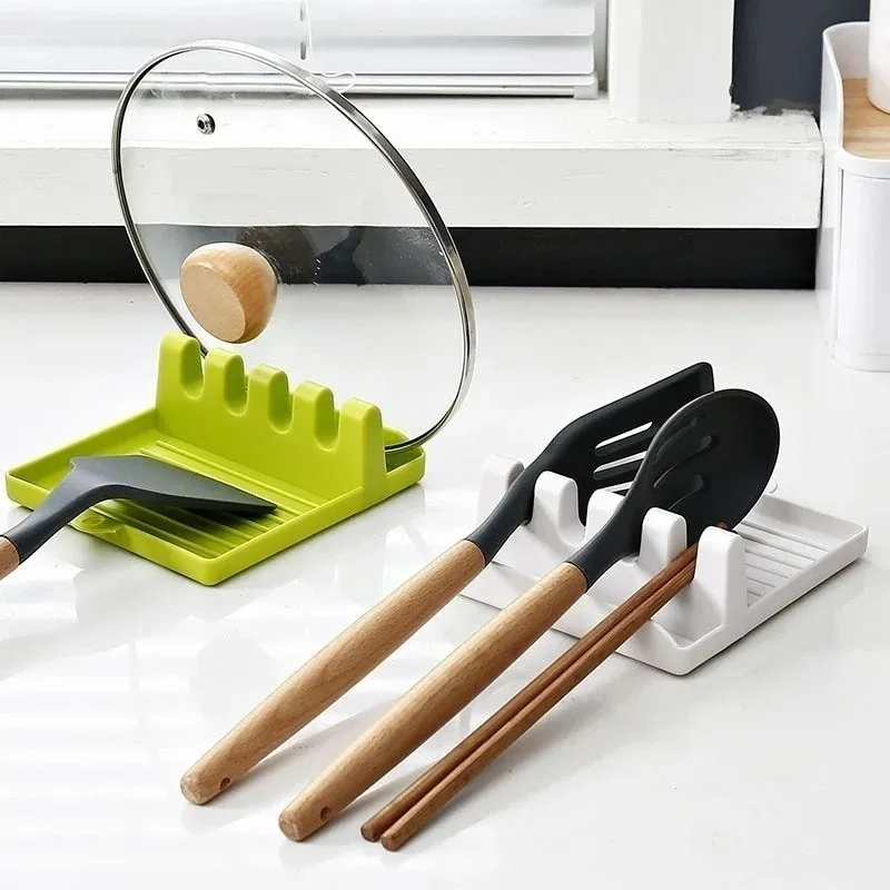 ฝาปิดกระทะรองรับช้อนหม้อวางไม้ - Commercial Kitchen Utensil Holder บทวิจารณ์และราคา