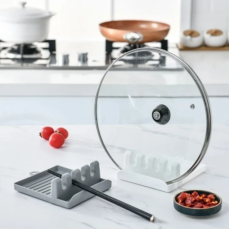 ฝาปิดกระทะรองรับช้อนหม้อวางไม้ - Commercial Kitchen Utensil Holder บทวิจารณ์และราคา