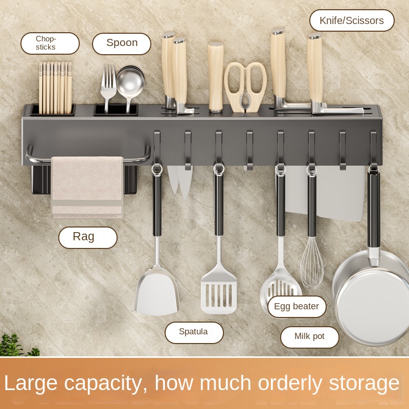 ชั้นวางของในครัวแบบไม่ต้องใช้เ - Commercial Kitchen Utensil Holder บทวิจารณ์และราคา