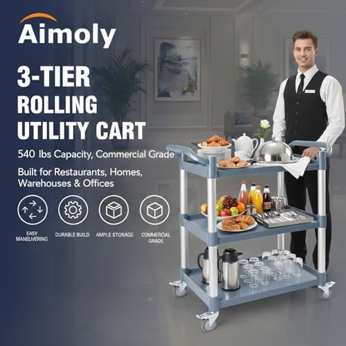 รถเข็นอเนกประสงค์แบบ 3 ชั้นพร้ - Commercial Kitchen On Wheels บทวิจารณ์และราคา