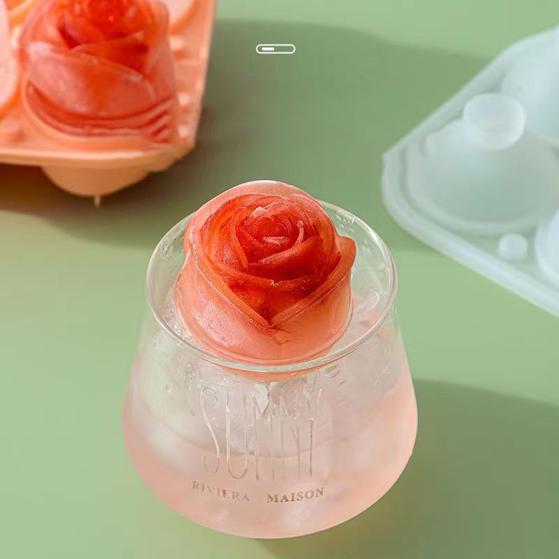 3D Rose Ice แม่พิมพ์ 4 หลุม Ic - Commercial Kitchen Utensil Holder บทวิจารณ์และราคา