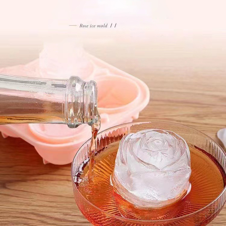 3D Rose Ice แม่พิมพ์ 4 หลุม Ic - Commercial Kitchen Utensil Holder บทวิจารณ์และราคา