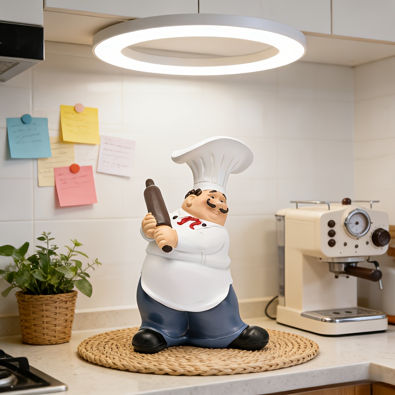 รูปปั้นเรซิ่นเชฟหนวดเคราพร้อมไ - Commercial Kitchen Tables บทวิจารณ์และราคา