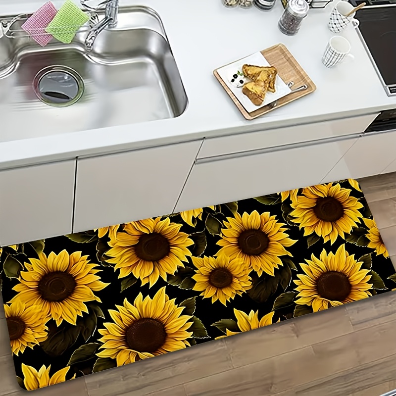 พรมปูพื้นลายดอกทานตะวันสีเหลือ - Commercial Kitchen Background บทวิจารณ์และราคา
