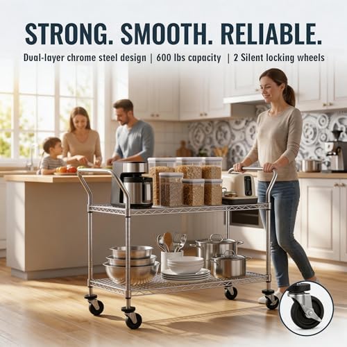 รถเข็นสองชั้นสำหรับใช้งานเชิงพ - Commercial Kitchen On Wheels บทวิจารณ์และราคา