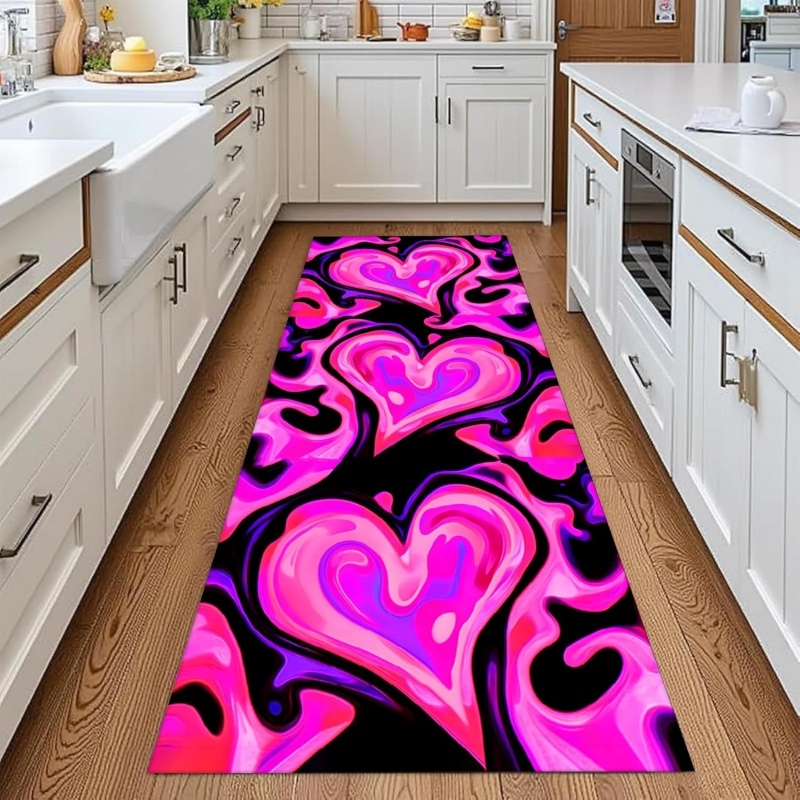 พรมพิมพ์ลายหัวใจกลีบกุหลาบสีแด - Commercial Kitchen Background บทวิจารณ์และราคา