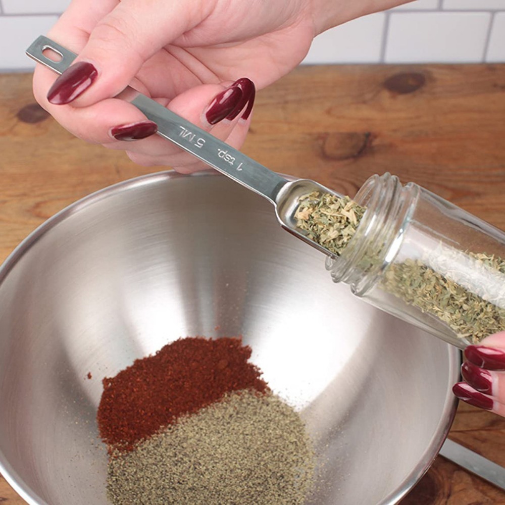 ช้อนตวงสแตนเลสสตีล6ชิ้นพร้อมสเ - Commercial Kitchen Products บทวิจารณ์และราคา