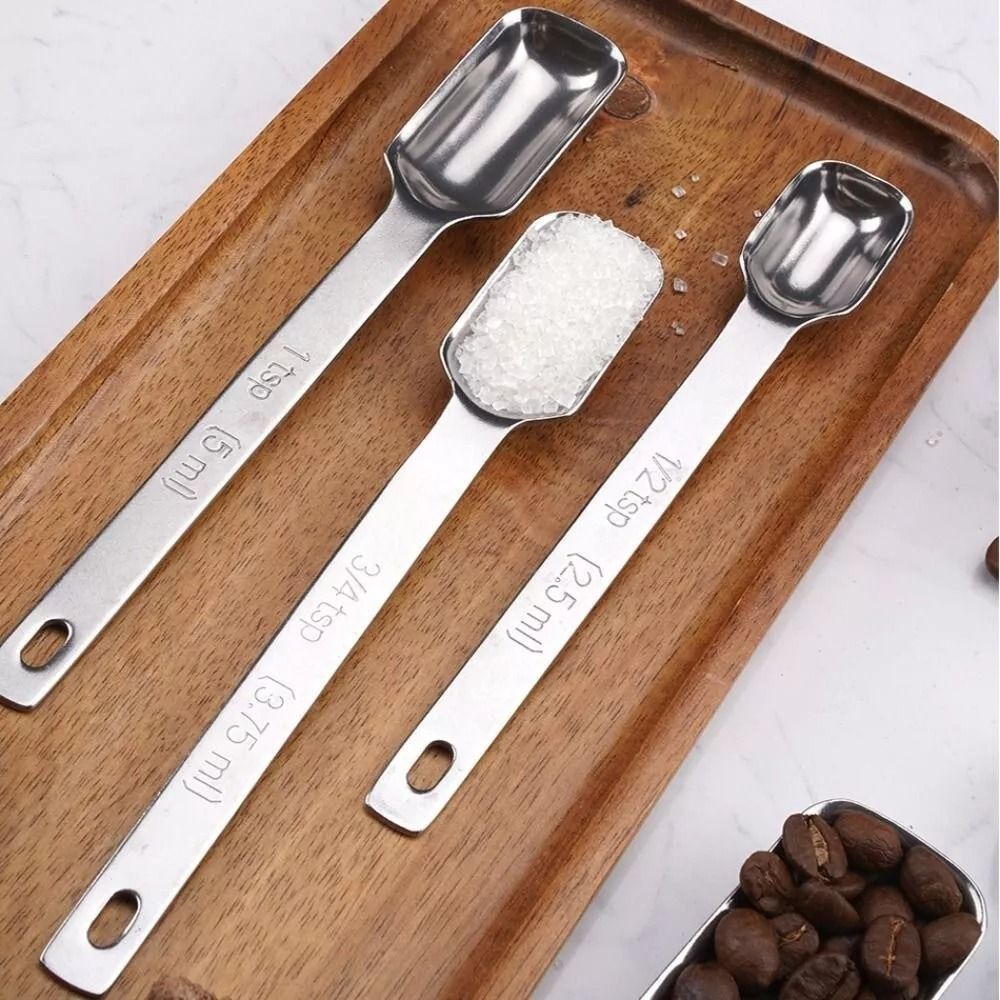 ช้อนตวงสแตนเลสสตีล6ชิ้นพร้อมสเ - Commercial Kitchen Products บทวิจารณ์และราคา