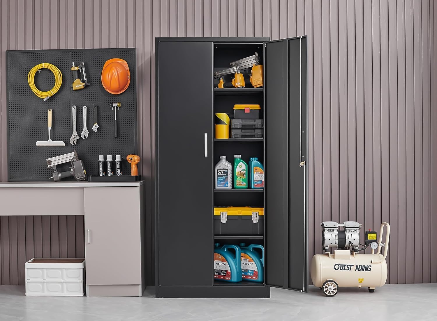 ตู้เก็บของโลหะพร้อมชั้นวางปรับ - Commercial Kitchen Rack บทวิจารณ์และราคา