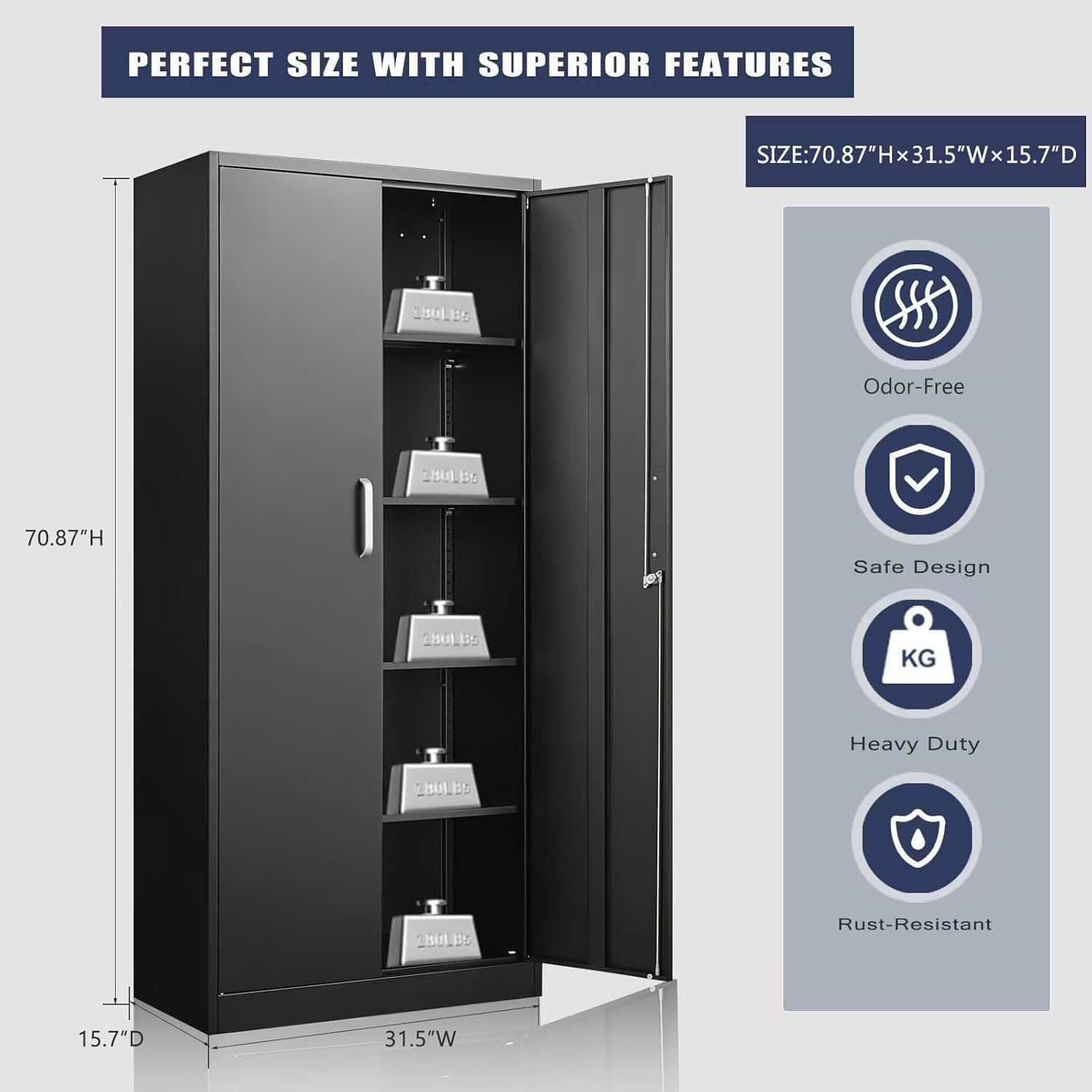 ตู้เก็บของโลหะพร้อมชั้นวางปรับ - Commercial Kitchen Rack บทวิจารณ์และราคา