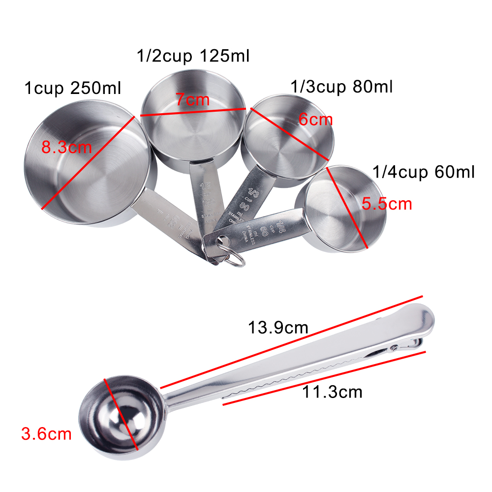 STACKABLE วัดถ้วยและช้อนชุดเคร - Commercial Kitchen Products บทวิจารณ์และราคา