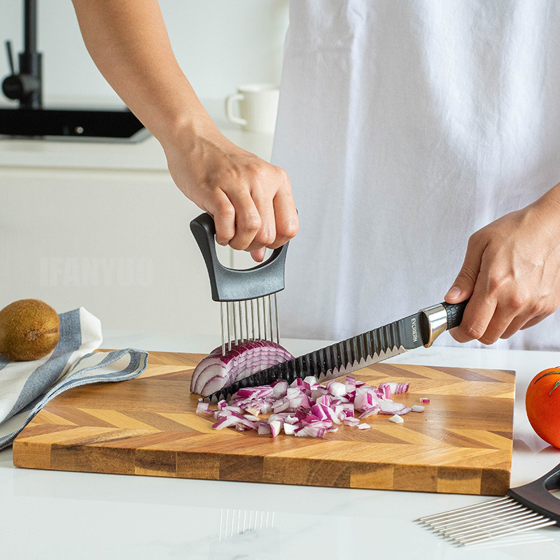 ที่หั่นหัวหอมหลากสีพร้อมที่วาง - Commercial Kitchen Utensil Holder บทวิจารณ์และราคา