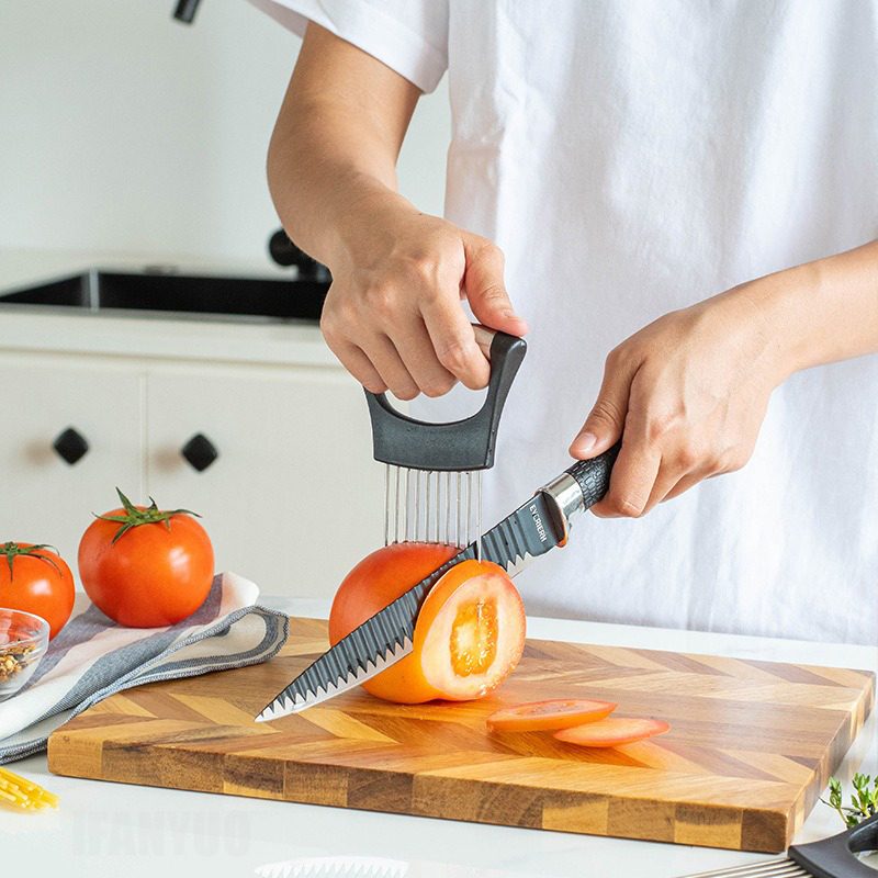 ที่หั่นหัวหอมหลากสีพร้อมที่วาง - Commercial Kitchen Utensil Holder บทวิจารณ์และราคา